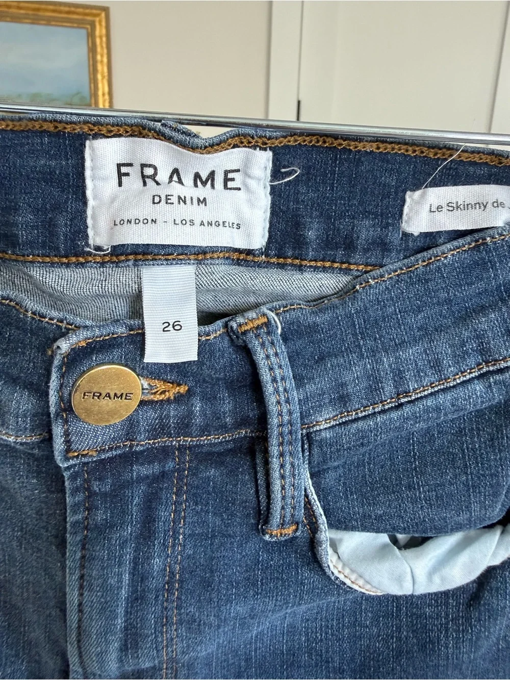 Frame denim ripped jeans